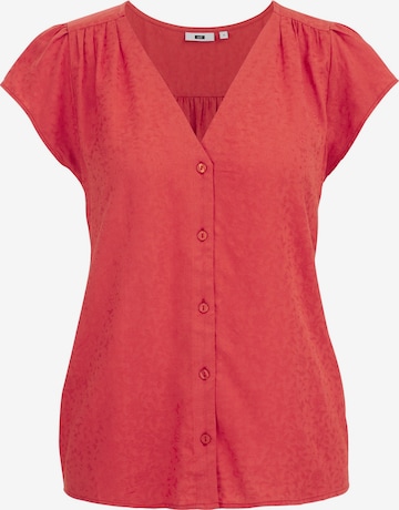 WE Fashion Blouse in Rood: voorkant