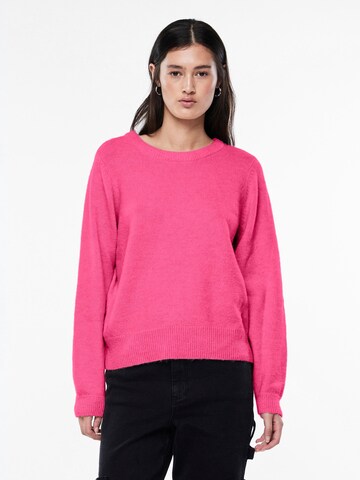 PIECES Sweater 'Karina' in Pink: front