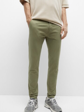 Pull&Bear Regular Pants in Green: front