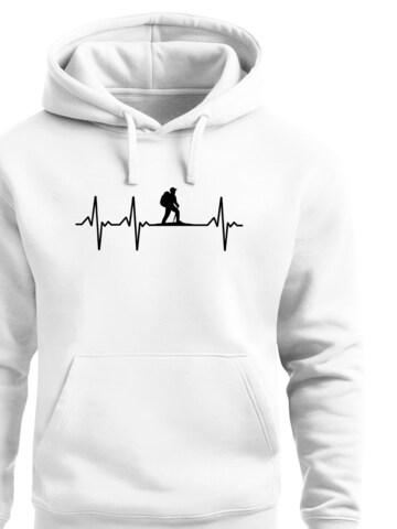 Neverless Sweatshirt 'Wanderer Herzschlag' in White