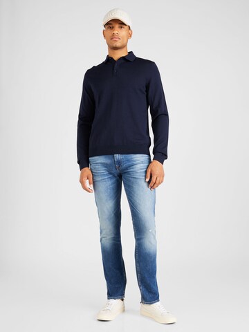 BOSS Sweater 'Lancione' in Blue