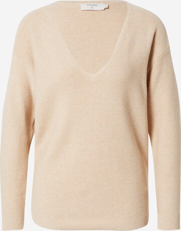 Pullover di Cream in beige: frontale