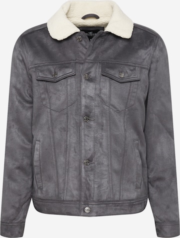 HOLLISTER Демисезонная куртка в Серый: спереди