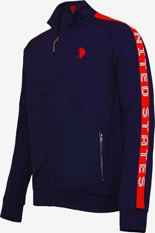 U.S. POLO ASSN. Zip-Up Hoodie in Blue