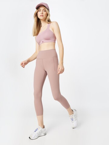 Skinny Pantaloni sportivi 'Optime Luxe' di ADIDAS PERFORMANCE in marrone