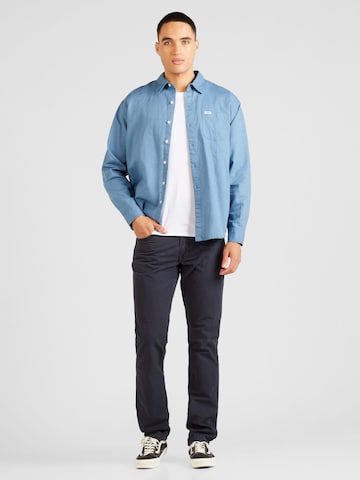 WRANGLER Regular fit Button Up Shirt 'LEAD' in Blue