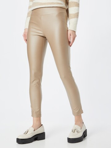 Soyaconcept - Skinny Leggings 'Pam 2-B' em castanho: frente