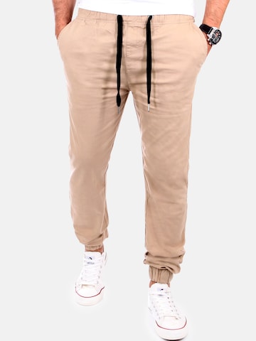 Reslad Slim fit Chino Pants 'Chino Jogger' in Beige