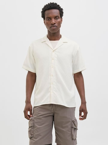 JACK & JONES Comfort Fit Skjorte i hvid: forside