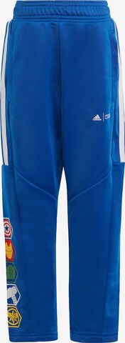 ADIDAS SPORTSWEAR Regular Workout Pants 'Marvel Avengers' in Blue: front