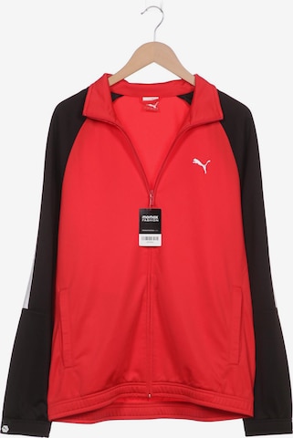 PUMA Sweatshirt & Zip-Up Hoodie in L-XL in Red: front