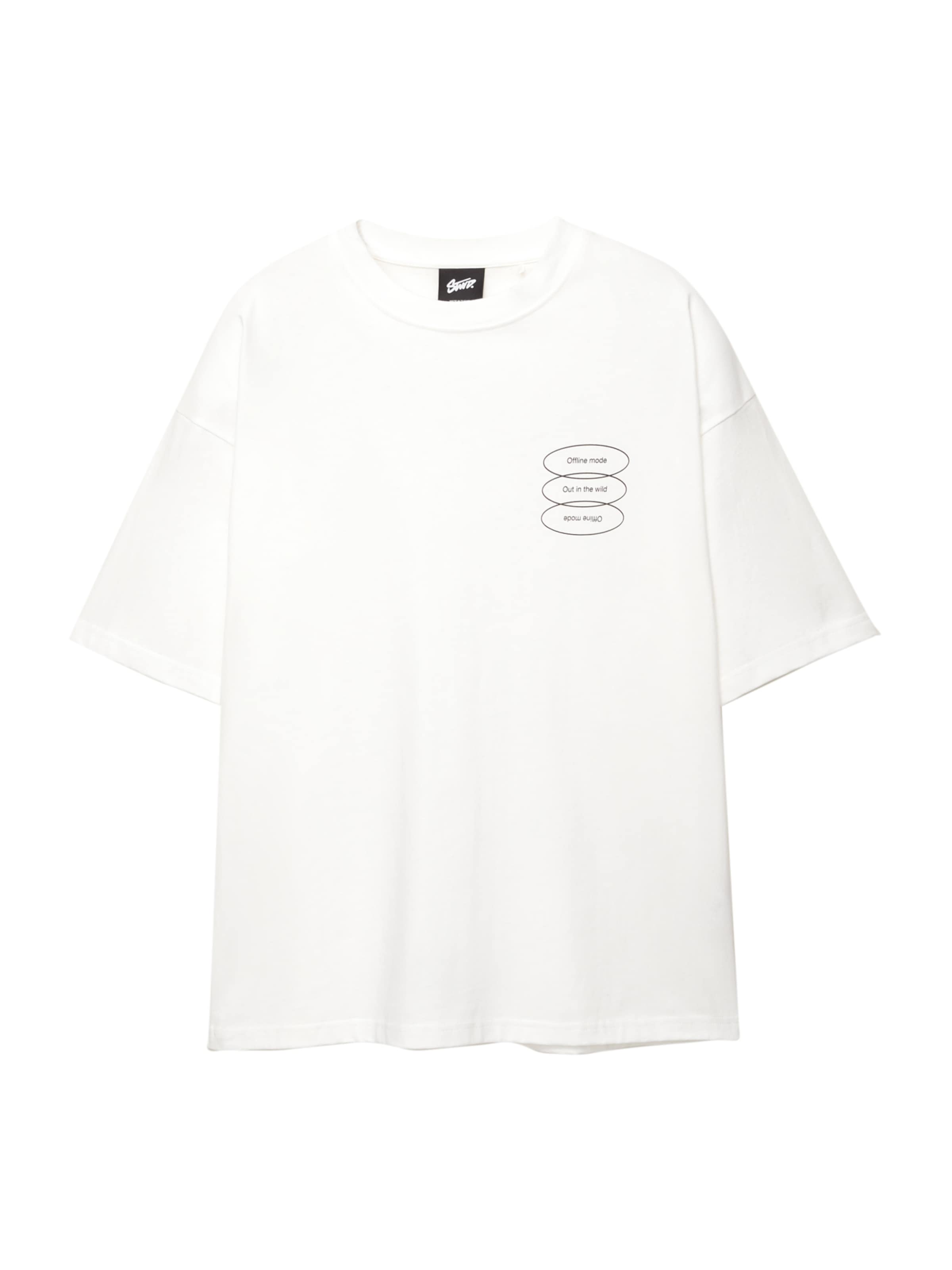 Pull&Bear Bluser & t-shirts 'GHOST MODE' i rosé / sort / hvid, Produktvisning