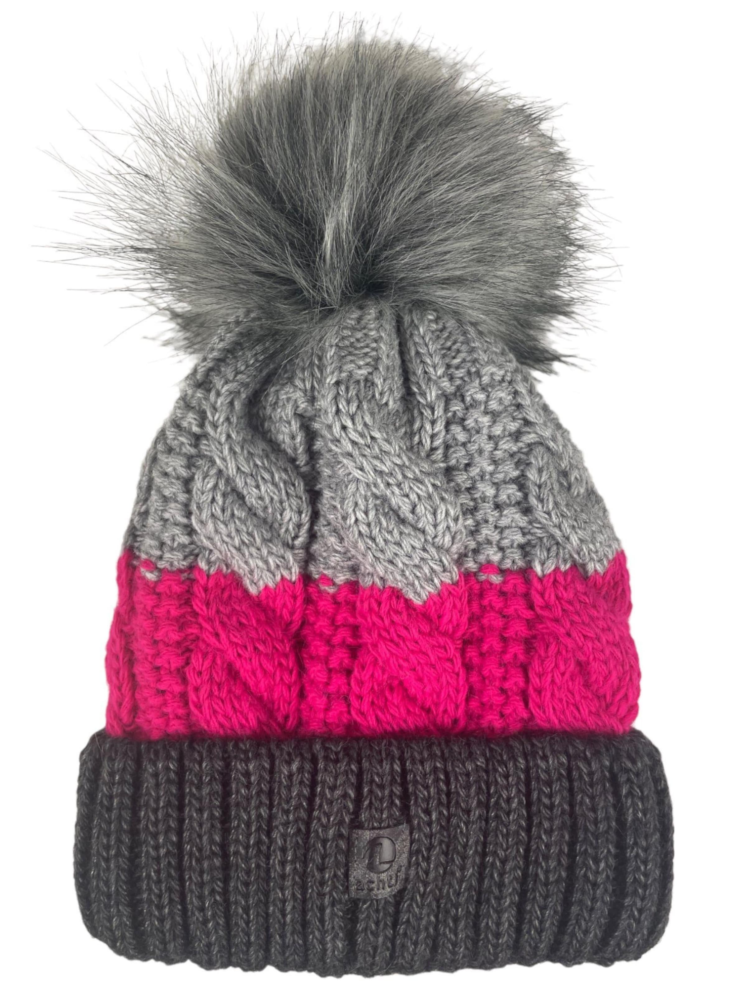 Kumixi Mütze 'Bommelmütze' in Pink: Vorderseite