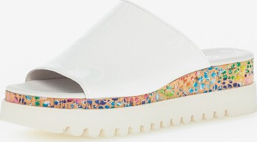 GABOR Mules in White: front