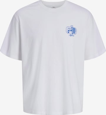 Jack & Jones Plus - Camiseta 'JORVacation' en blanco: frente