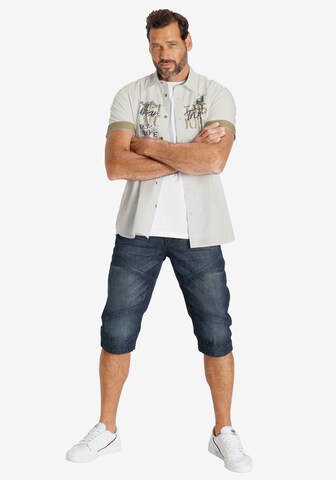 Man's World Regular Fit Hemd in Beige
