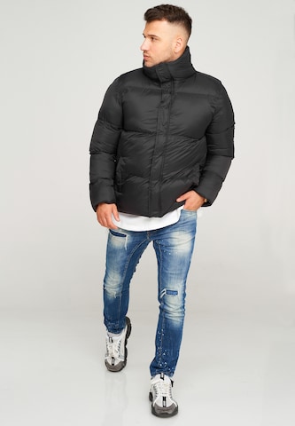 behype Winterjacke 'BHJEFFREY' in Schwarz