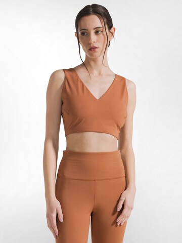Bustier Soutien-gorge de sport DEHA en orange : devant