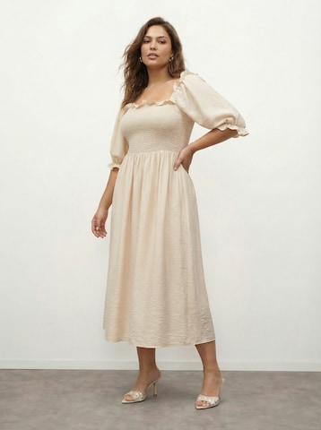 CITA MAASS Summer dress 'Ruffle dress' in Beige