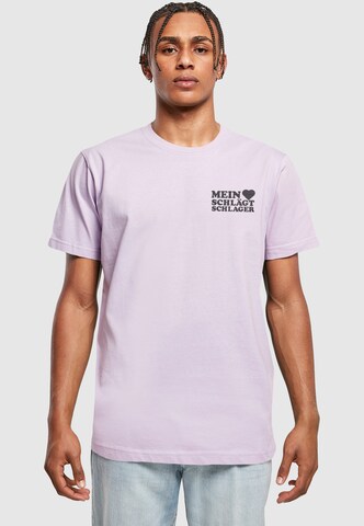 Merchcode Shirt in Lila: voorkant