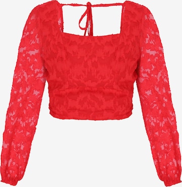 Chemisier 'Festive' faina en rouge : devant