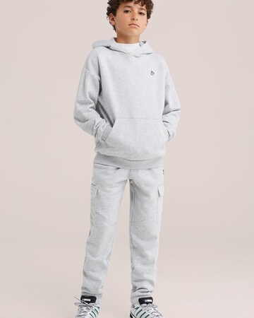 Tapered Pantaloni de la WE Fashion pe gri: față