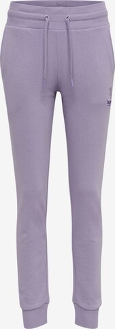 Hummel Zwężany krój Spodnie sportowe w kolorze fioletowy: przód