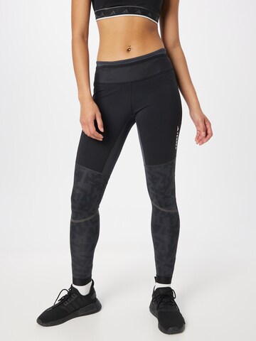 ADIDAS TERREX Skinny Sportbroek 'Agravic' in Zwart: voorkant