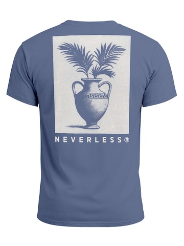 Neverless Shirt 'Greek Vase Palms' in Blue: front