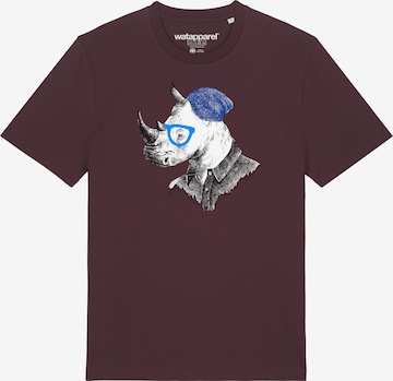 T-Shirt ' Nashorn ' Watapparel en rouge : devant