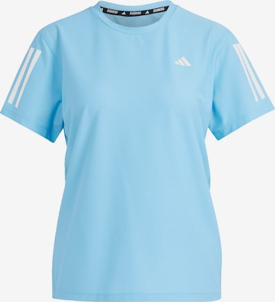 ADIDAS PERFORMANCE T-shirt fonctionnel 'Own the Run' en bleu ciel / blanc, Vue avec produit