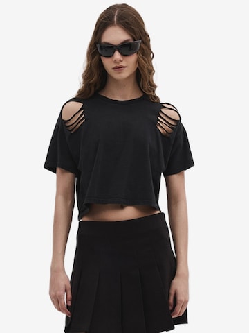 T-shirt No Matter What en noir : devant