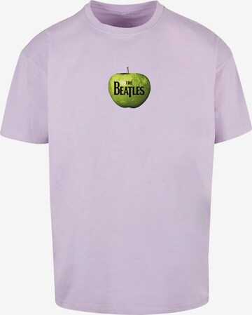 Merchcode T-Shirt 'Beatles - Apple' in Lila: predná strana