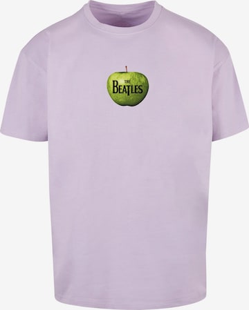 Merchcode T-Shirt 'Beatles - Apple' in Lila: predná strana