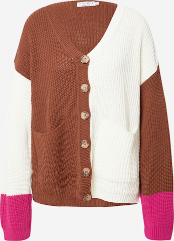 In The Style Knit cardigan 'OLIVIA' in Brown: front