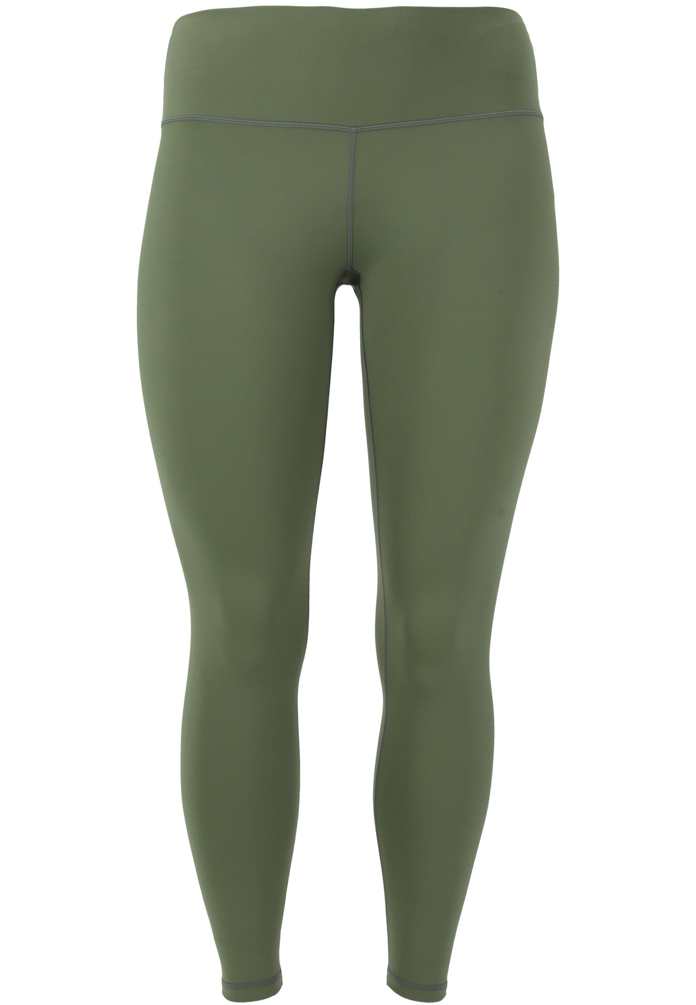 Q by Endurance Skinny Sportbroek 'Floriee' in Groen: voorkant