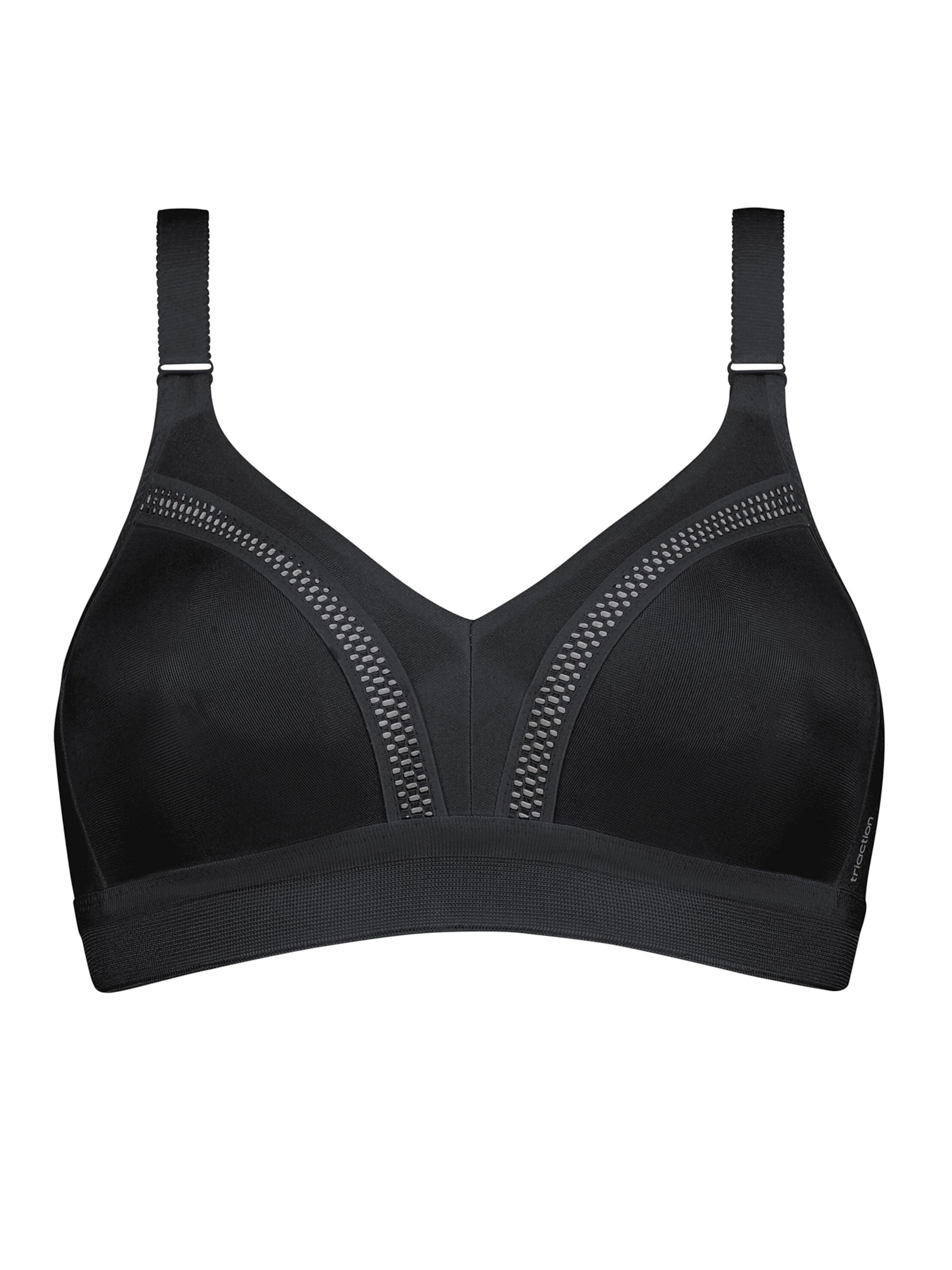 TRIUMPH High Support Sports bra ' Triaction Workout ' in Black: front