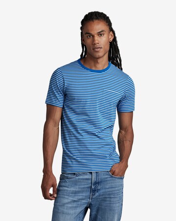 T-Shirt G-Star RAW en bleu : devant