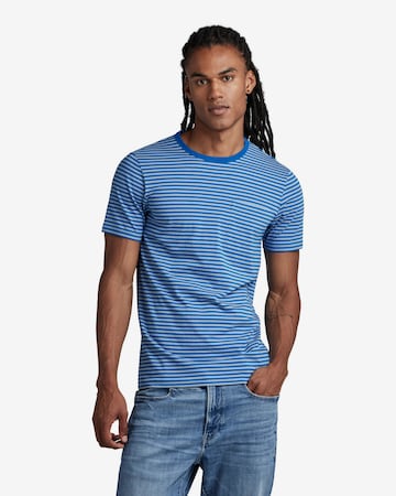 T-Shirt G-Star RAW en bleu : devant