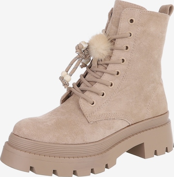 Ital-Design Stiefelette in Braun: Vorderseite