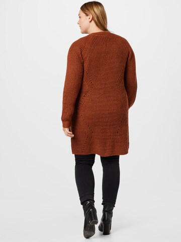 ONLY Carmakoma Knit cardigan 'Carbernie' in Brown