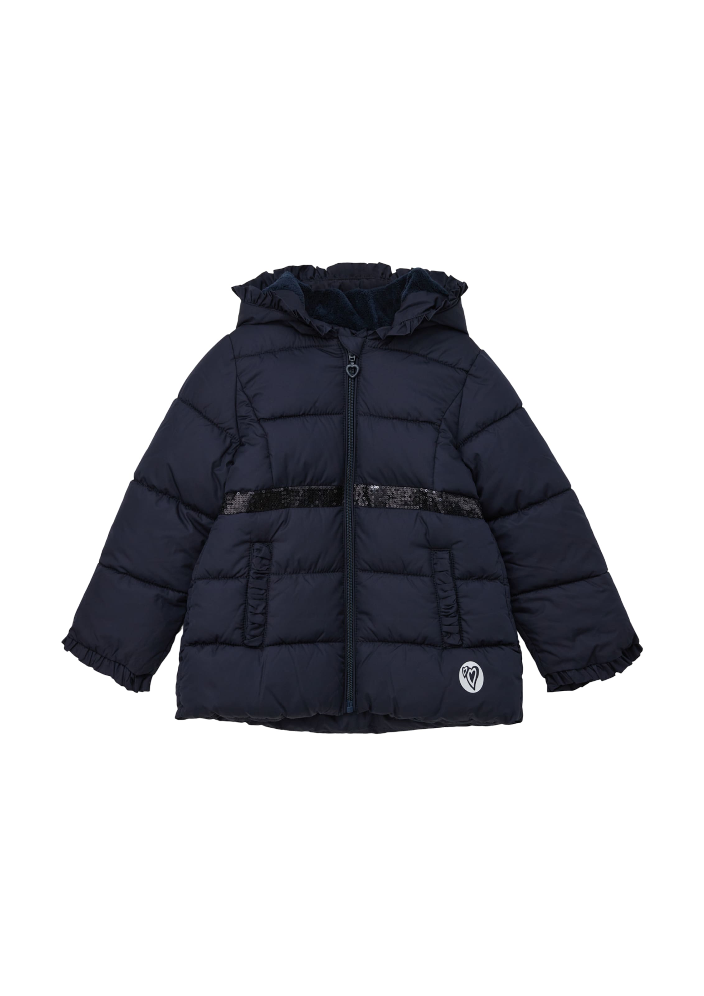 s.Oliver Winterjas in Blauw: voorkant