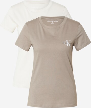 T-shirt Calvin Klein Jeans en gris : devant