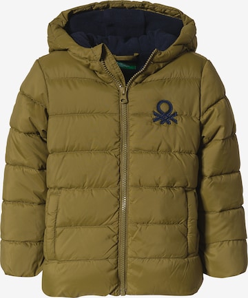 UNITED COLORS OF BENETTON Zimní bunda – zelená: přední strana