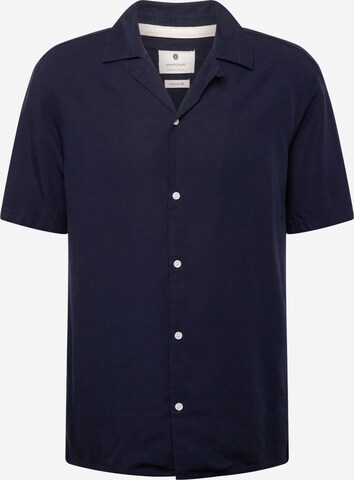 anerkjendt Comfort fit Button Up Shirt 'KURT' in Blue: front