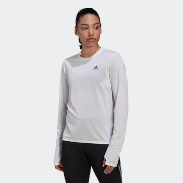 ADIDAS PERFORMANCE Performance Shirt ' Run Icons ' in White: front