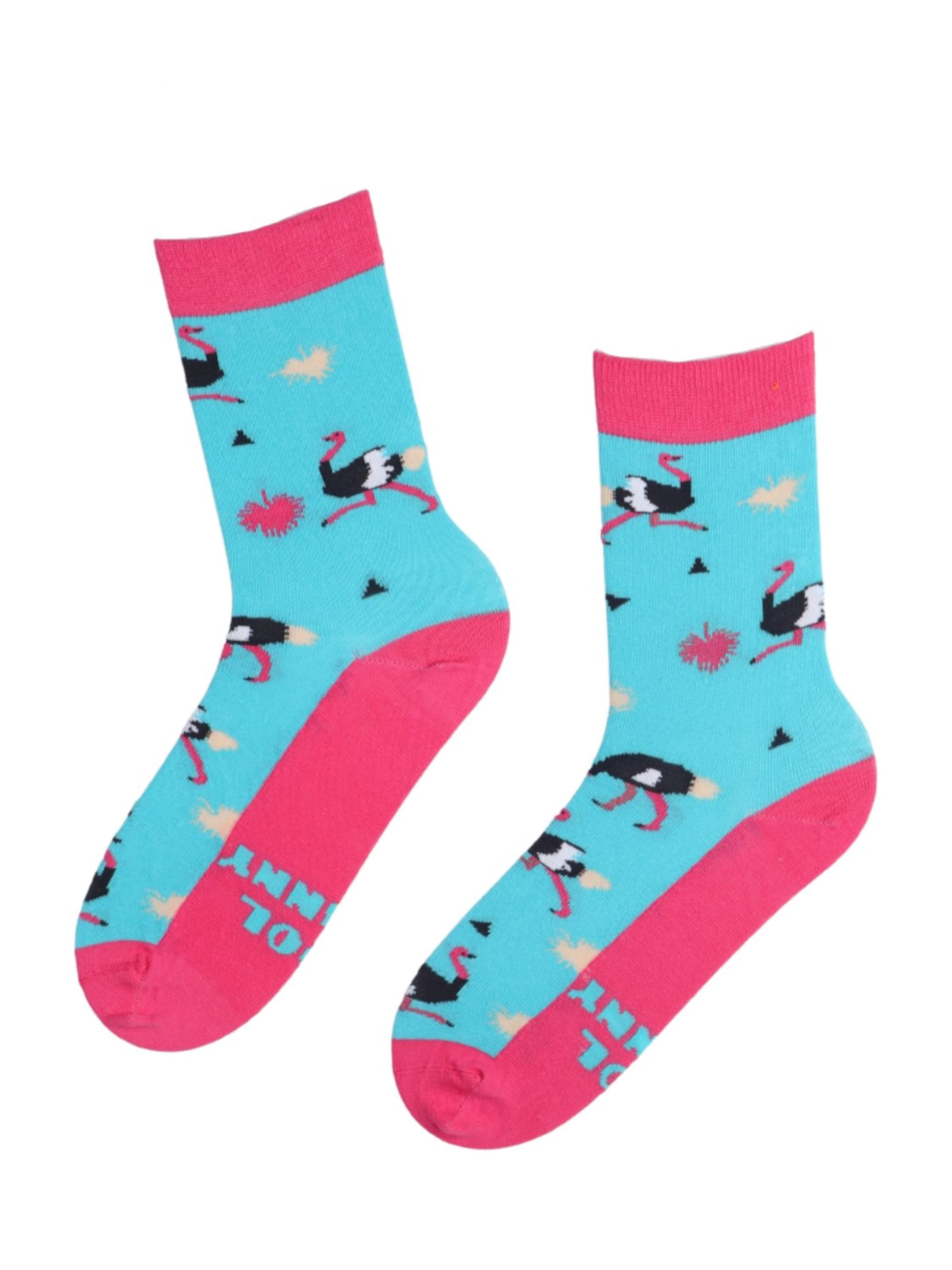 Sokisahtel - Calcetines 'COOL GRANNY cotton Mother's Day socks with ostriches' en Mezcla de colores: frente