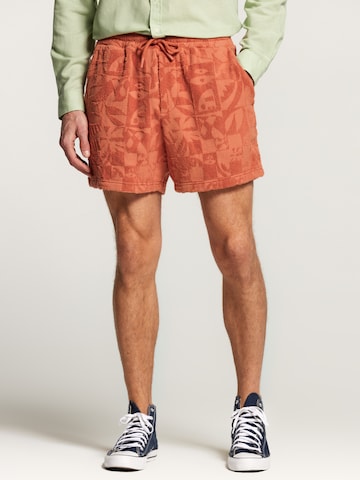 Shiwi Regular Trousers 'Toweling' in Orange: front