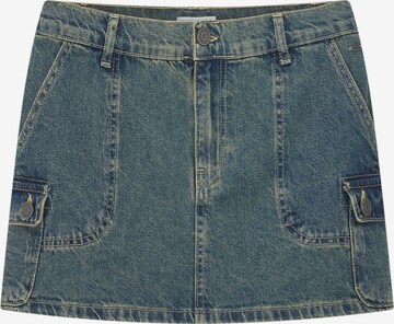 Pull&Bear Rok in Blauw: voorkant