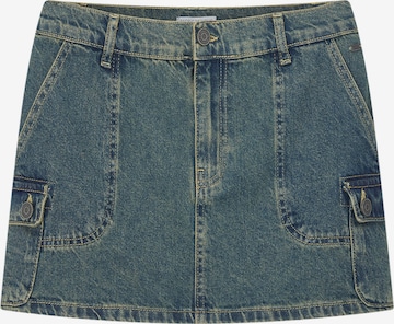 Pull&Bear Rok in Blauw: voorkant